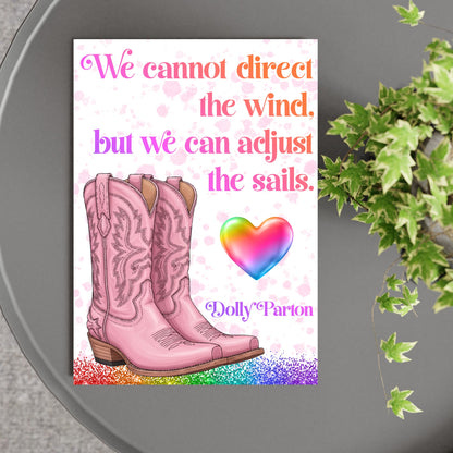 Dolly Parton Quote Poster, Inspirational Art Print, Country Wall Art, A4