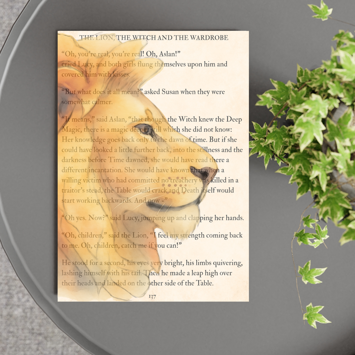 The Lion The Witch and the Wardrobe Inspired A4 Print, Book Art, Nursery Wall Decor