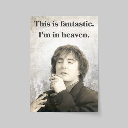 Black Books Poster, Dylan Moran Wall Art, Bernard Black, Fun Bar Art, Man Cave