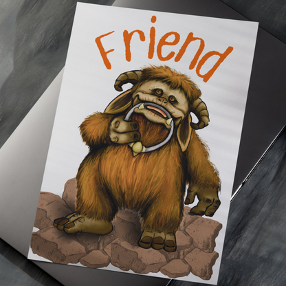 Labyrinth Ludo Poster, A4 Print, High Quality Wall Art, Labyrinth Movie Poster, Jim Henson Artwork, Ludo Friend, 80's Movie Poster, Cute Art