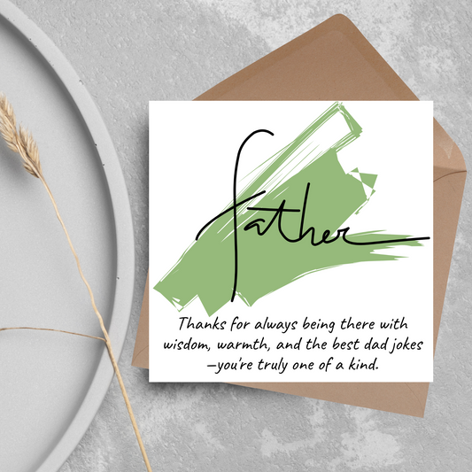 Father's Day Card, Step Father's Day Card, Card for Dad