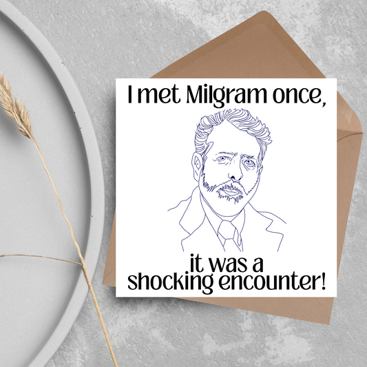 Psychology Pun Birthday Card, Funny Behavioural Psychology Card, Milgram Card
