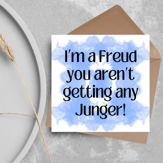 Psychology Pun Birthday Card, Funny Psychologist Card, Freud Jung Card, Classic Joke Card, Funny Birthday Card for Psychologist