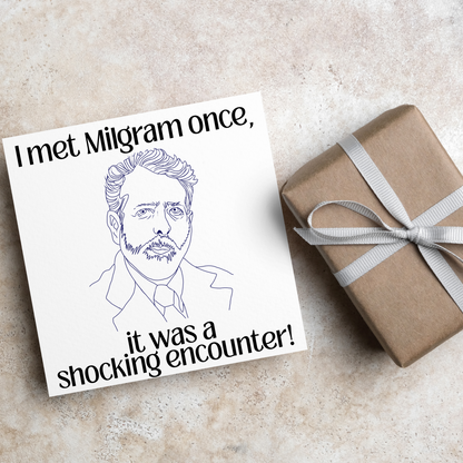 Psychology Pun Birthday Card, Funny Behavioural Psychology Card, Milgram Card