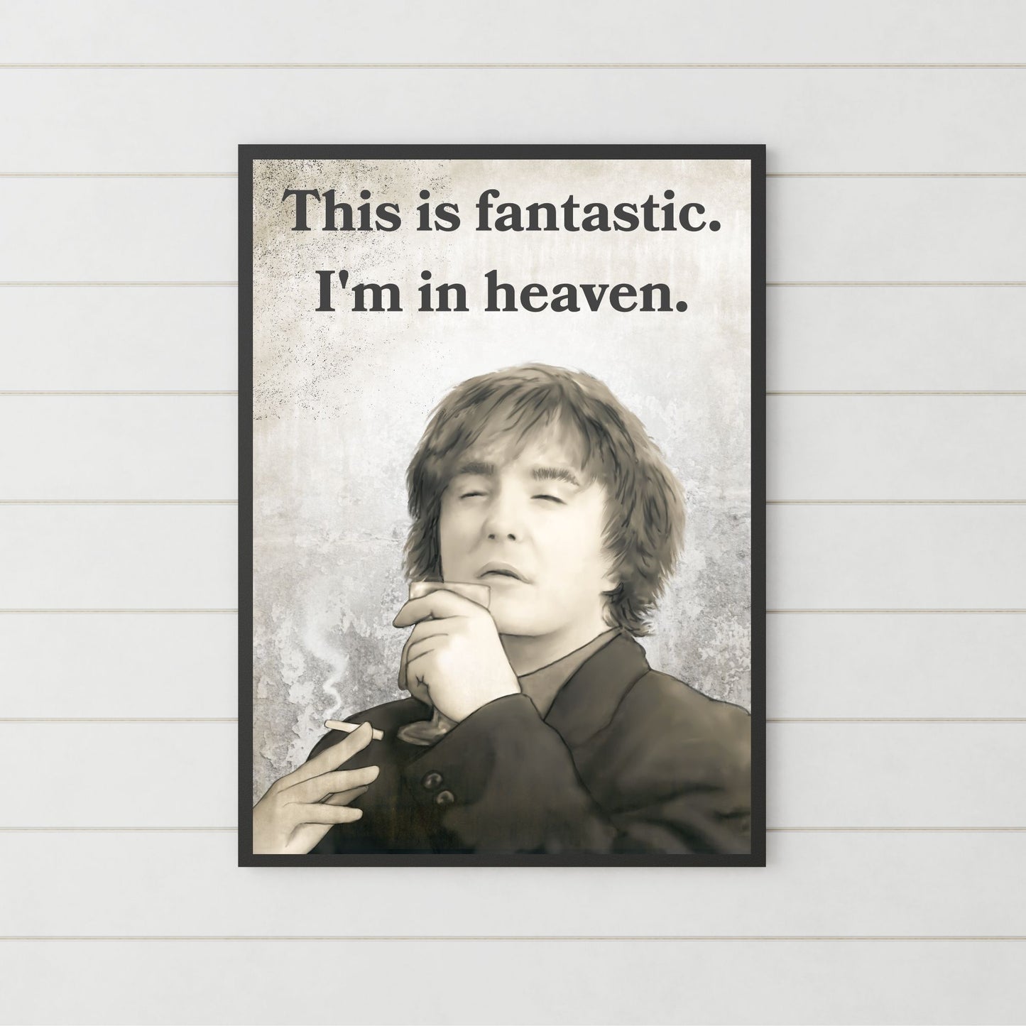 Black Books Poster, Dylan Moran Wall Art, Bernard Black, Fun Bar Art, Man Cave