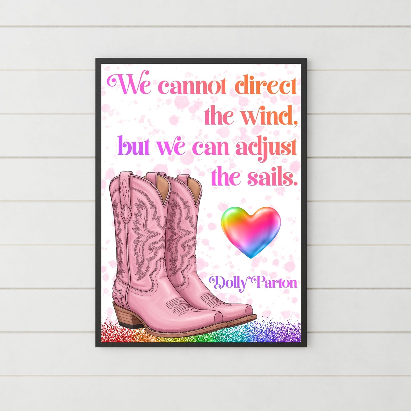 Dolly Parton Quote Poster, Inspirational Art Print, Country Wall Art, A4