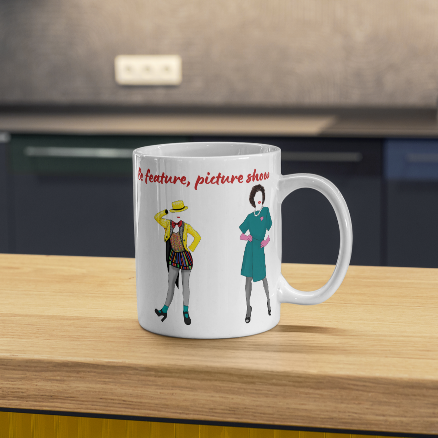 Rocky Horror Picture Show Mug, Cult Film Gift, RiffRaff, Frank'n'Furter Timewarp
