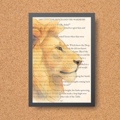 The Lion The Witch and the Wardrobe Inspired A4 Print, Book Art, Nursery Wall Decor