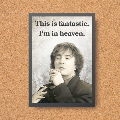 Black Books Poster, Dylan Moran Wall Art, Bernard Black, Fun Bar Art, Man Cave