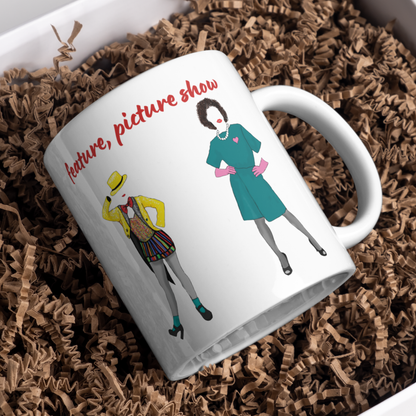 Rocky Horror Picture Show Mug, Cult Film Gift, RiffRaff, Frank'n'Furter Timewarp
