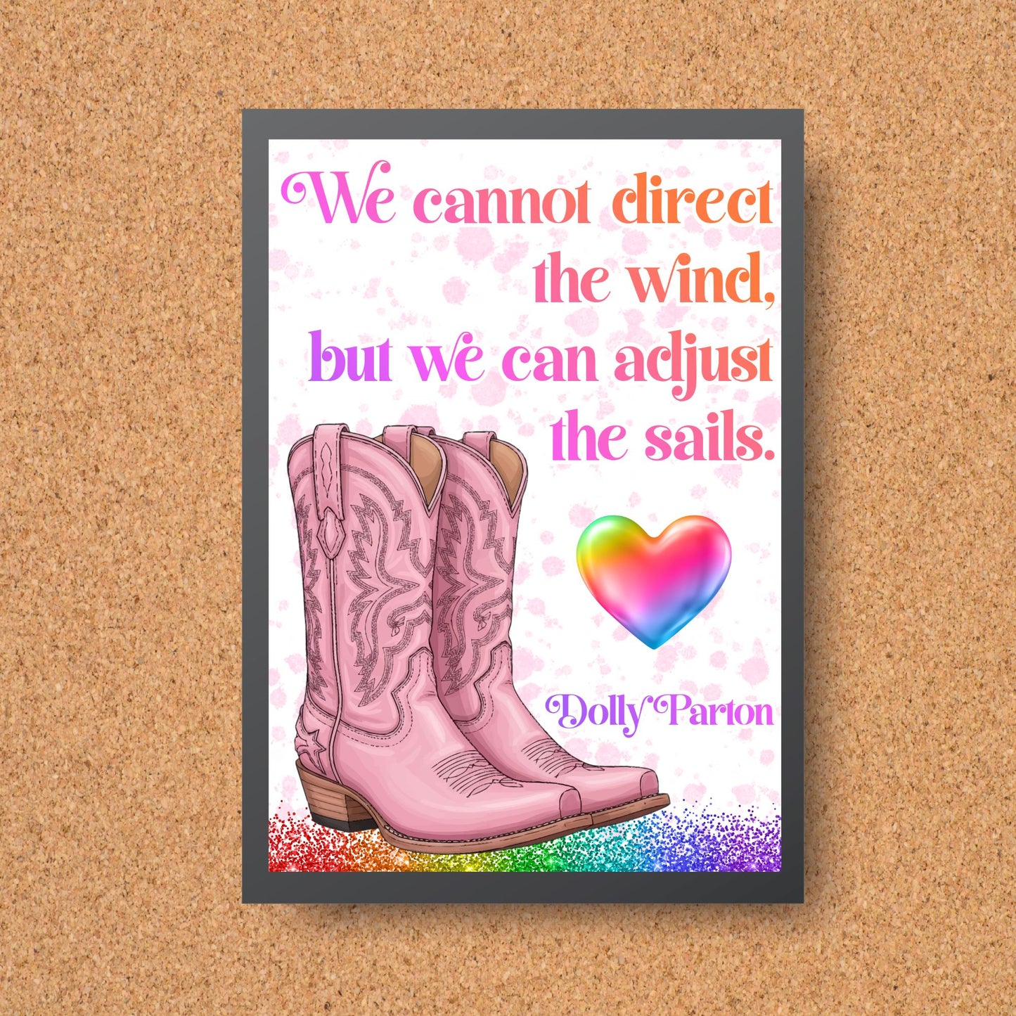 Dolly Parton Quote Poster, Inspirational Art Print, Country Wall Art, A4