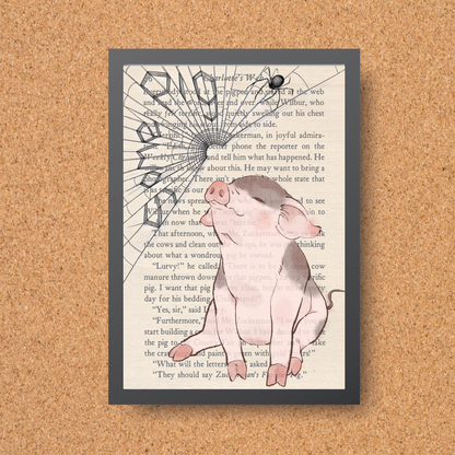 Charlotte's Web Inspired A4 Print, Book Art, Nursery Wall Decor