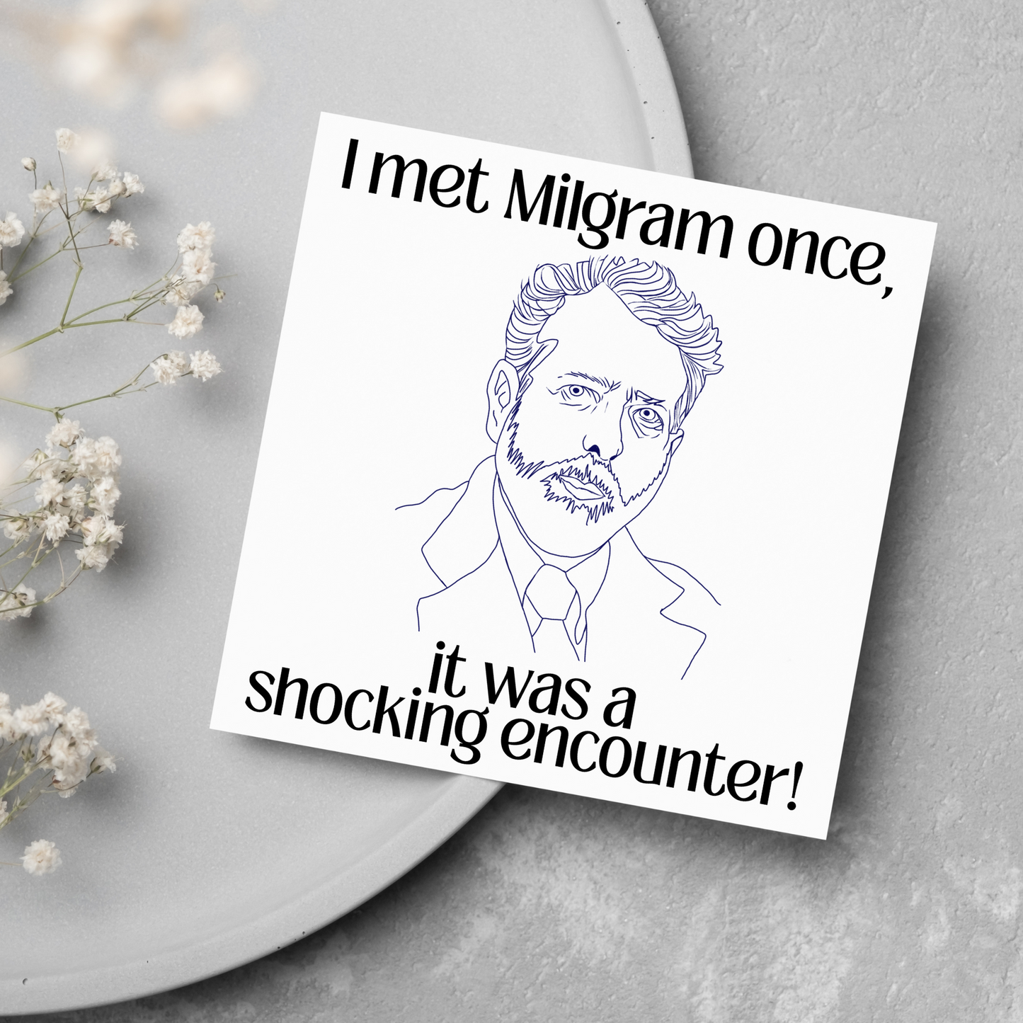 Psychology Pun Birthday Card, Funny Behavioural Psychology Card, Milgram Card