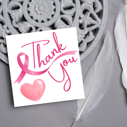 Thank You For Your Support Card, Breast Cancer Card