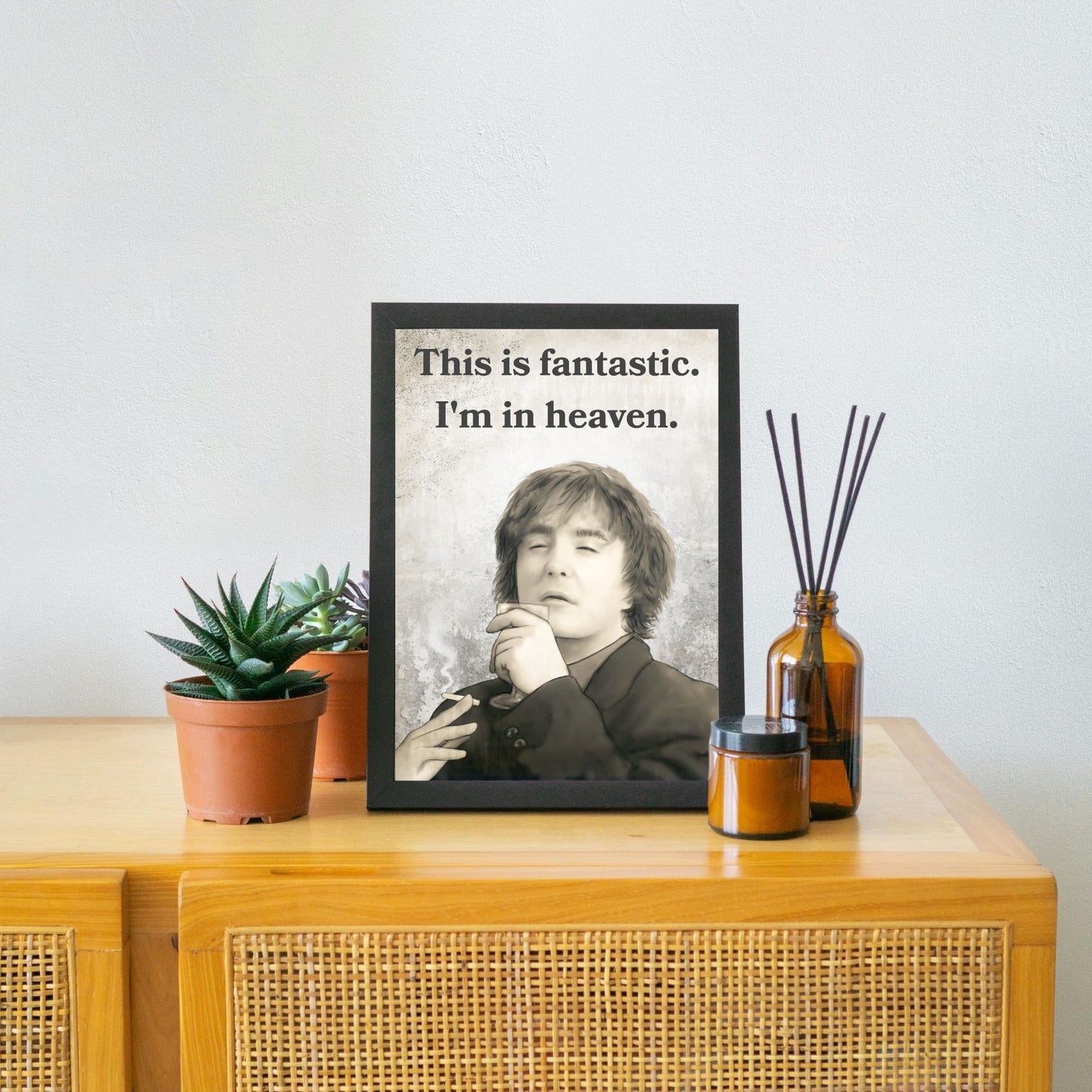 Black Books Poster, Dylan Moran Wall Art, Bernard Black, Fun Bar Art, Man Cave