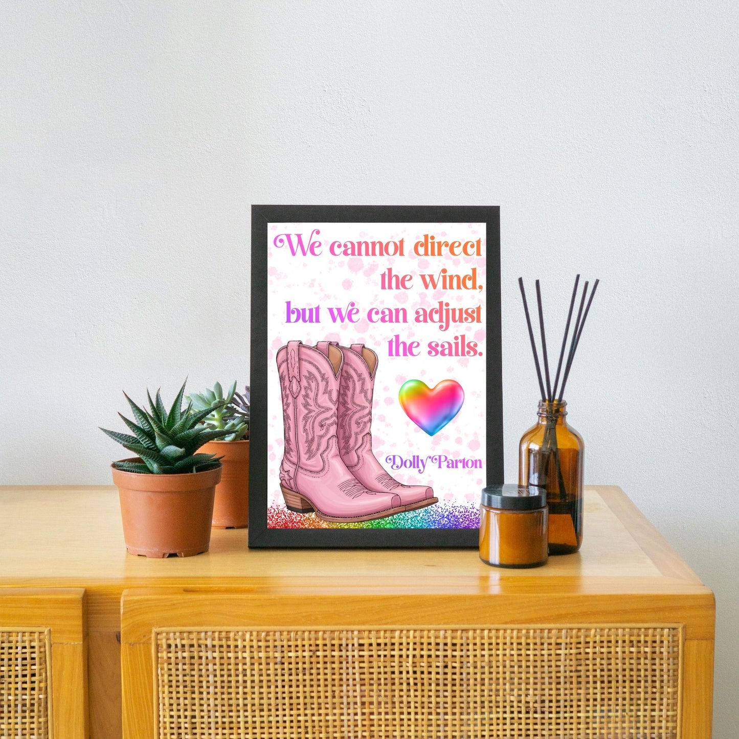 Dolly Parton Quote Poster, Inspirational Art Print, Country Wall Art, A4