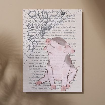 Charlotte's Web Inspired A4 Print, Book Art, Nursery Wall Decor