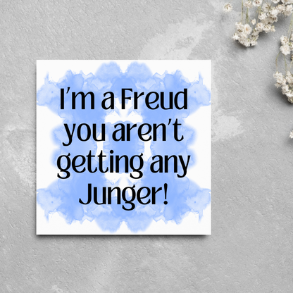 Psychology Pun Birthday Card, Funny Psychologist Card, Freud Jung Card, Classic Joke Card, Funny Birthday Card for Psychologist