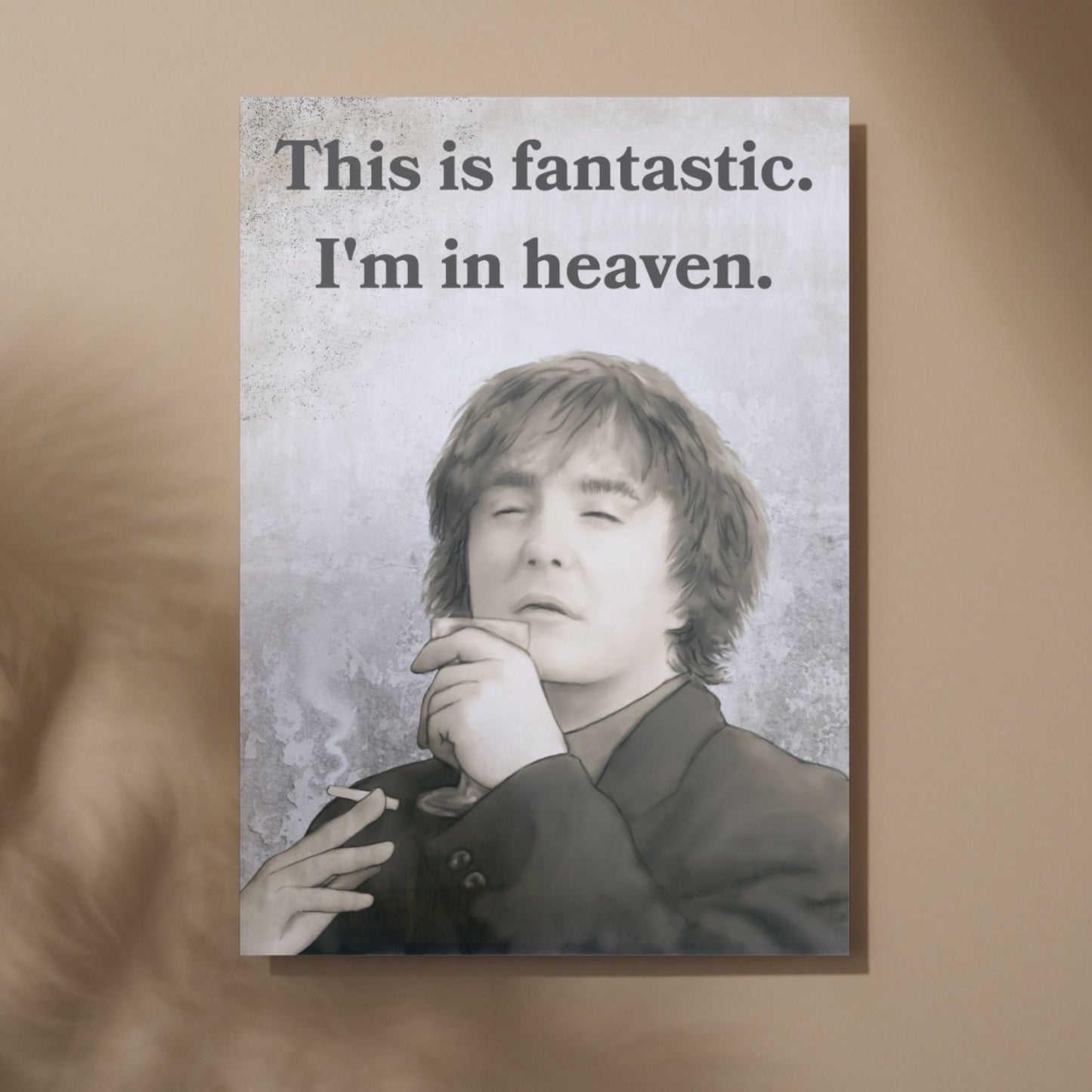 Black Books Poster, Dylan Moran Wall Art, Bernard Black, Fun Bar Art, Man Cave