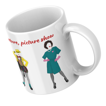Rocky Horror Picture Show Mug, Cult Film Gift, RiffRaff, Frank'n'Furter Timewarp