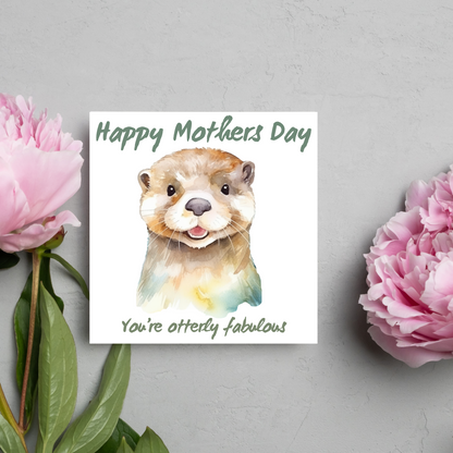 Otter Design Mothers Day Card