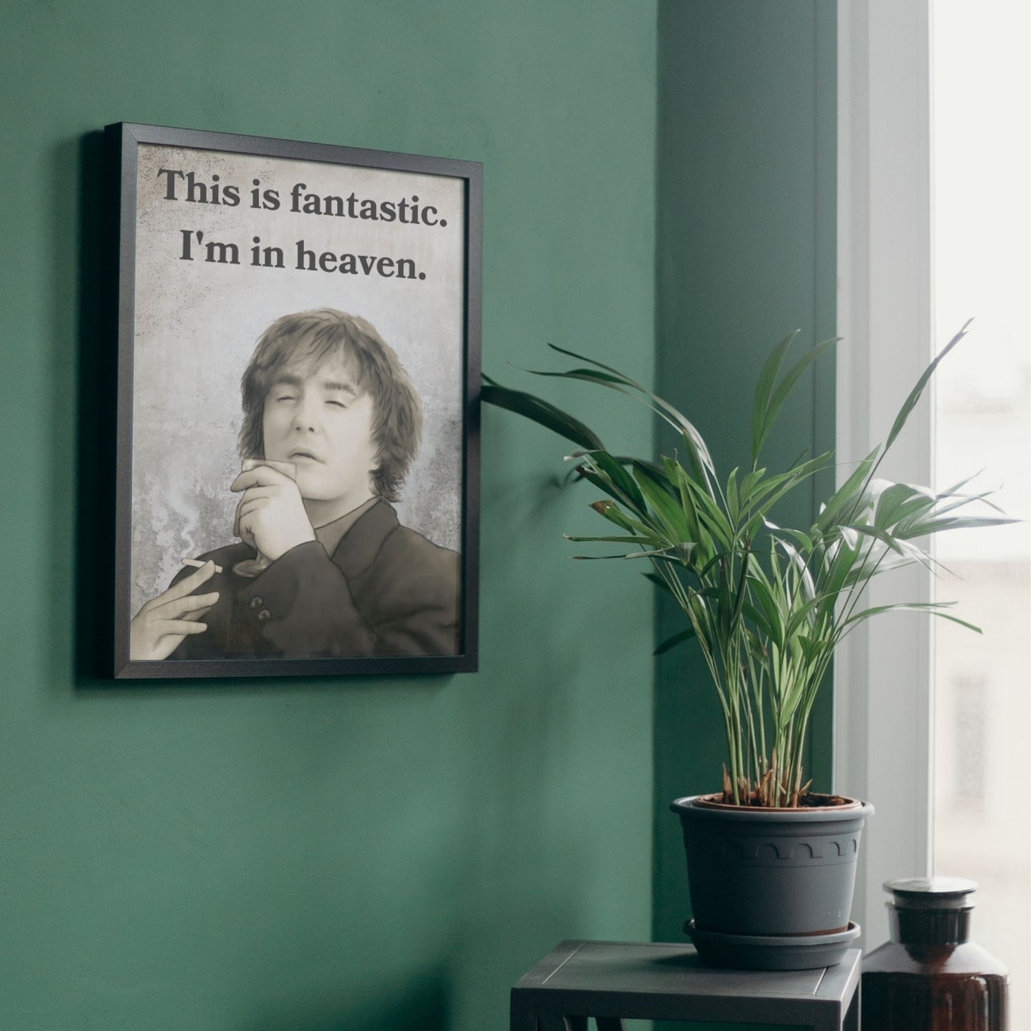 Black Books Poster, Dylan Moran Wall Art, Bernard Black, Fun Bar Art, Man Cave