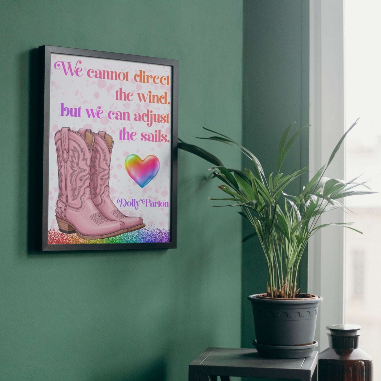 Dolly Parton Quote Poster, Inspirational Art Print, Country Wall Art, A4
