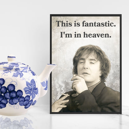 Black Books Poster, Dylan Moran Wall Art, Bernard Black, Fun Bar Art, Man Cave