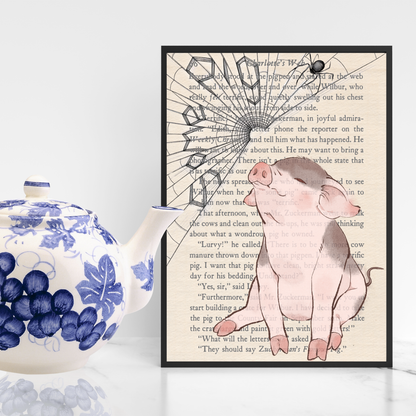 Charlotte's Web Inspired A4 Print, Book Art, Nursery Wall Decor