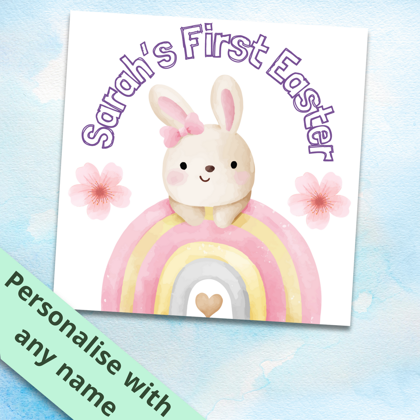 Personalised Baby Easter Card, First Easter