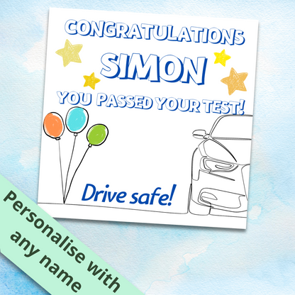 Personalised Congratulations Card, Passed Driving Test