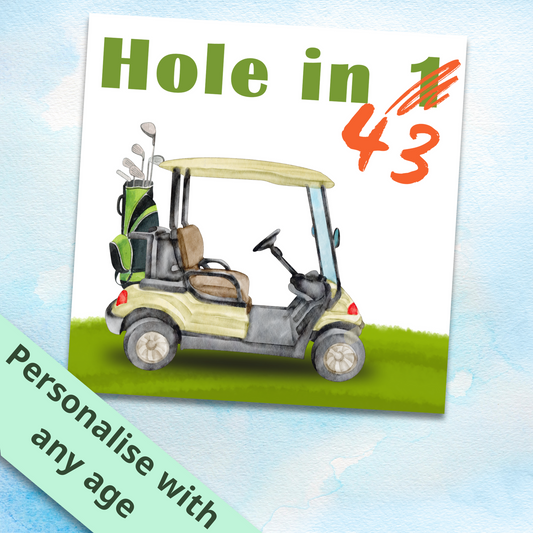 Personalised Birthday Card for Golfer