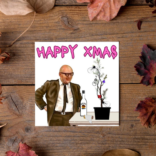 Funny Bottom Christmas Card, Christmas Card - Eddie