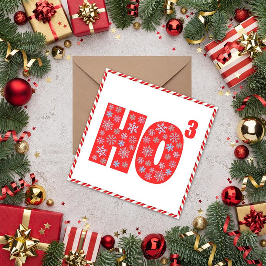 Funny Maths Christmas Card, Maths Christmas Card HO HO HO
