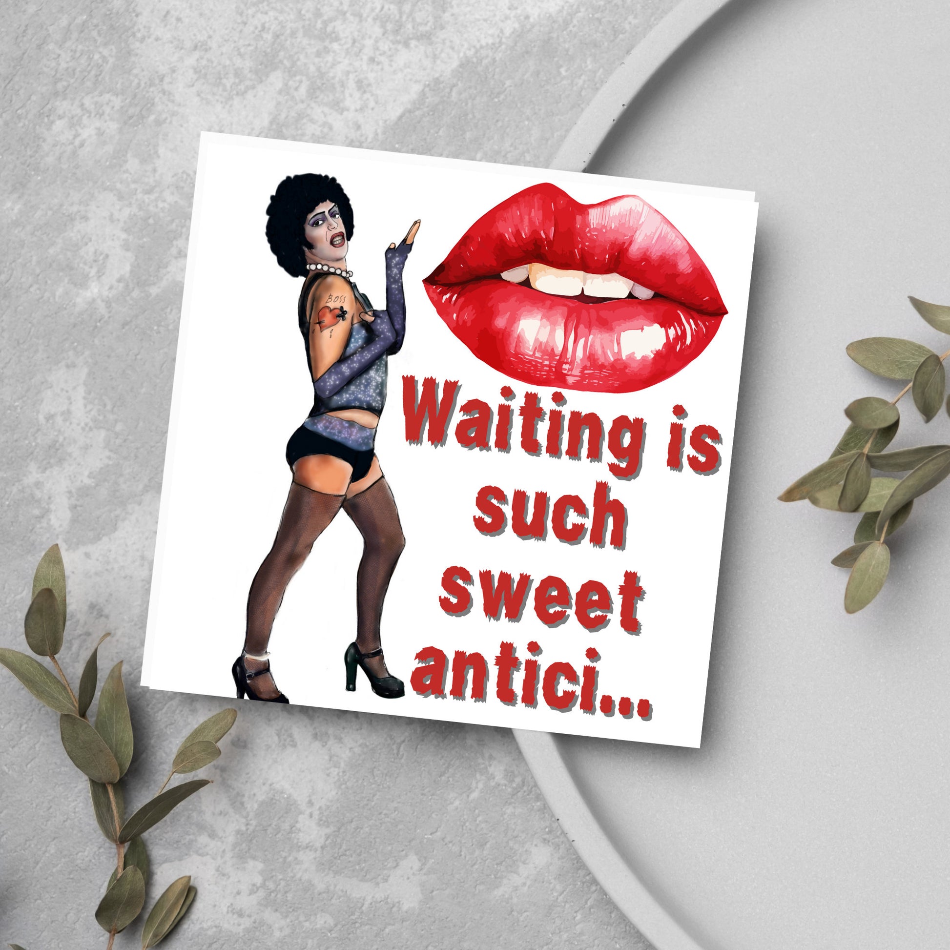 dr frankenfurter with big lips waiting is such sweet anticipation