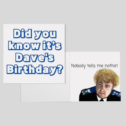 bill bailey police birthday card