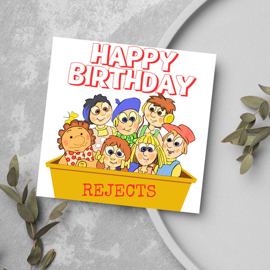 raggy doll cartoon birthday card