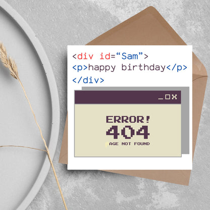 error 404 age not found card