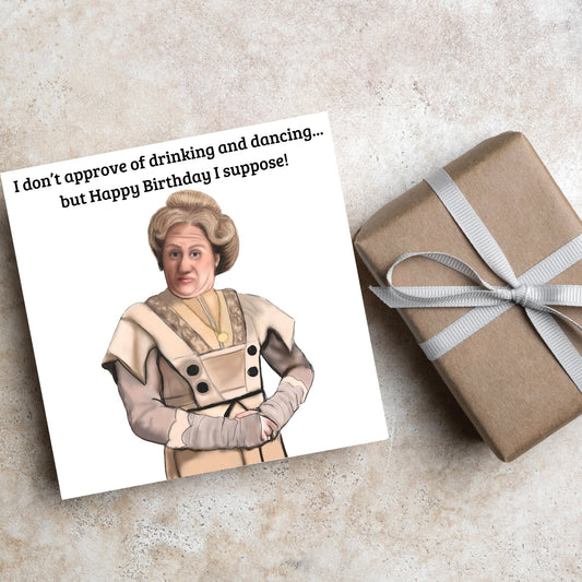 Lady Fanny Button card