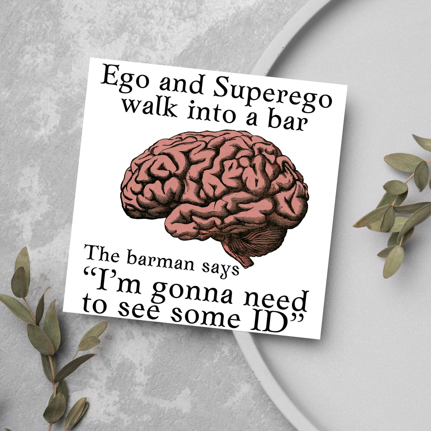 image of brain and psychologist joke