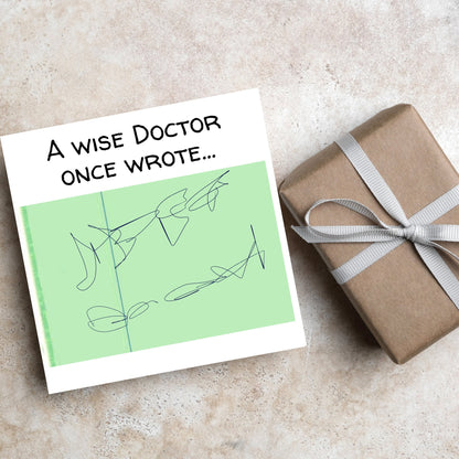 New Doctor Card, Junior Doctor Card, Doctor Graduation Card, PhD acceptance Card, Funny Card for New Doctor, Doctors Handwriting Card