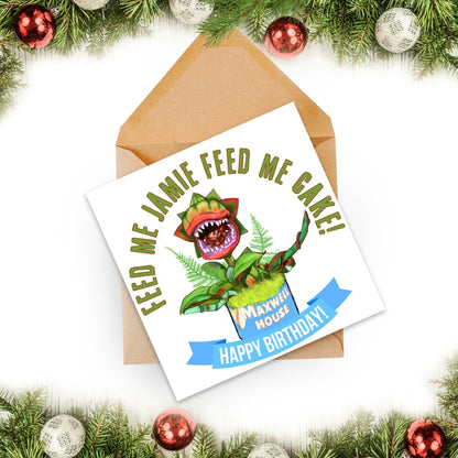 Personalised Little Shop Of Horrors Birthday Card, Audrey, Feed Me Seymour, Theatre Card, Movie Card, Nostalgic Birthday Card 90's Birthday