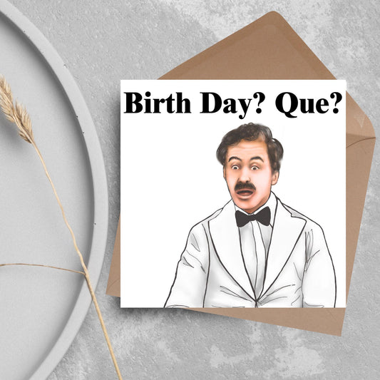 Fawlty Towers Manuel Birthday Card, Card For Him, Card For Her, Happy Birthday, Funny Birthday Card Basil Fawlty, Fawlty Towers Card