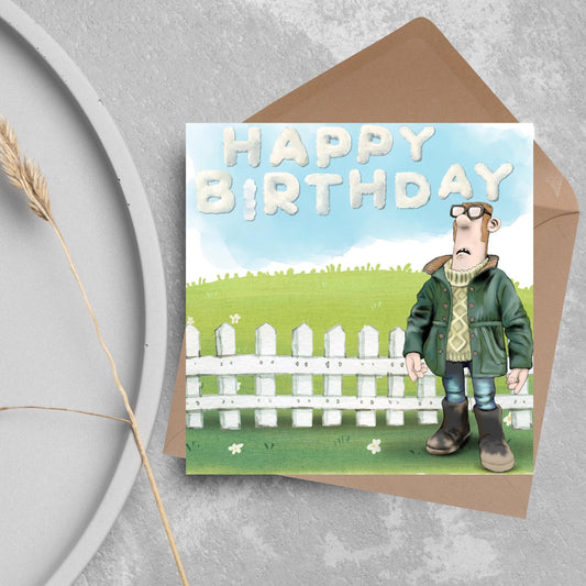 Shawn the Sheep Birthday card, Farmer Birthday Card, Card for her, Birthday Card, Card for Wife, Cute Birthday Card, Card For Child