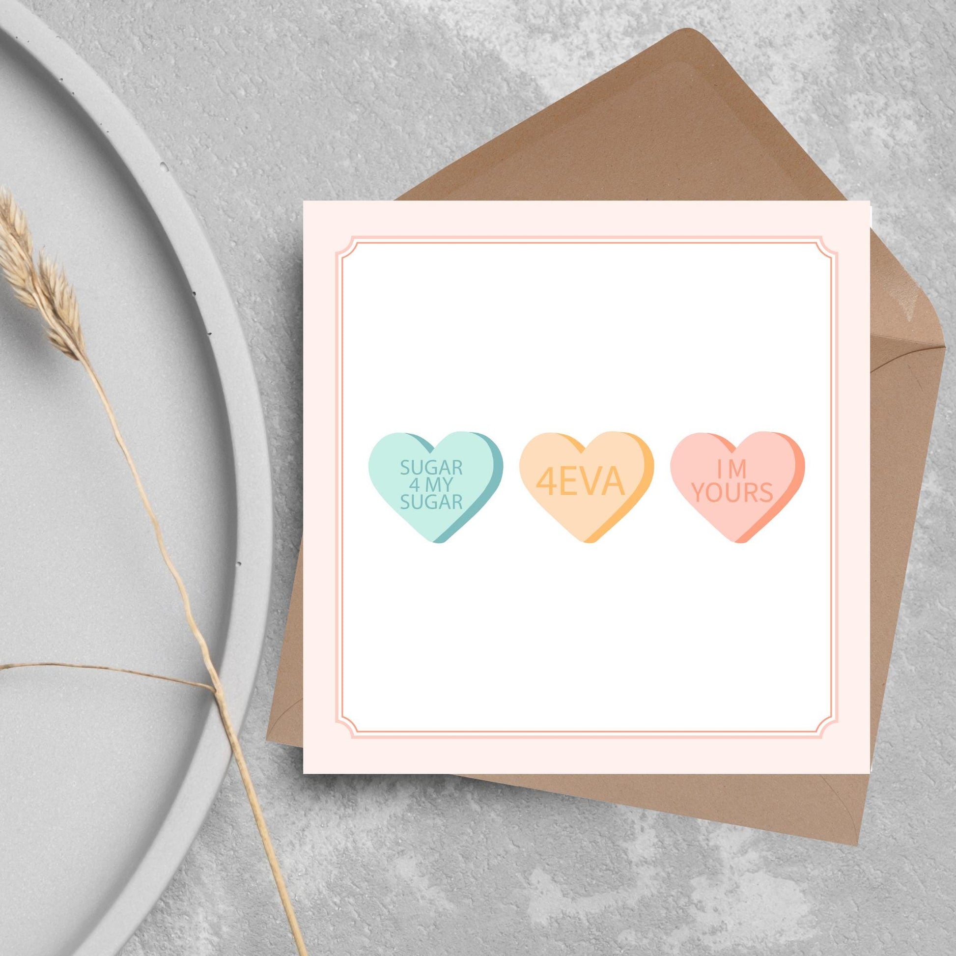 Anniversary Card, Love Hearts, Card for Him, Card for Her, Hearts Card, Card for Wife, Anniversary Card, Free Personalisation Available