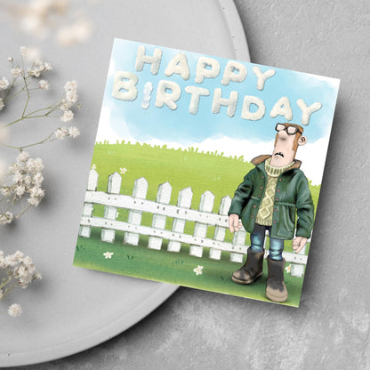 Shawn the Sheep Birthday card, Farmer Birthday Card, Card for her, Birthday Card, Card for Wife, Cute Birthday Card, Card For Child
