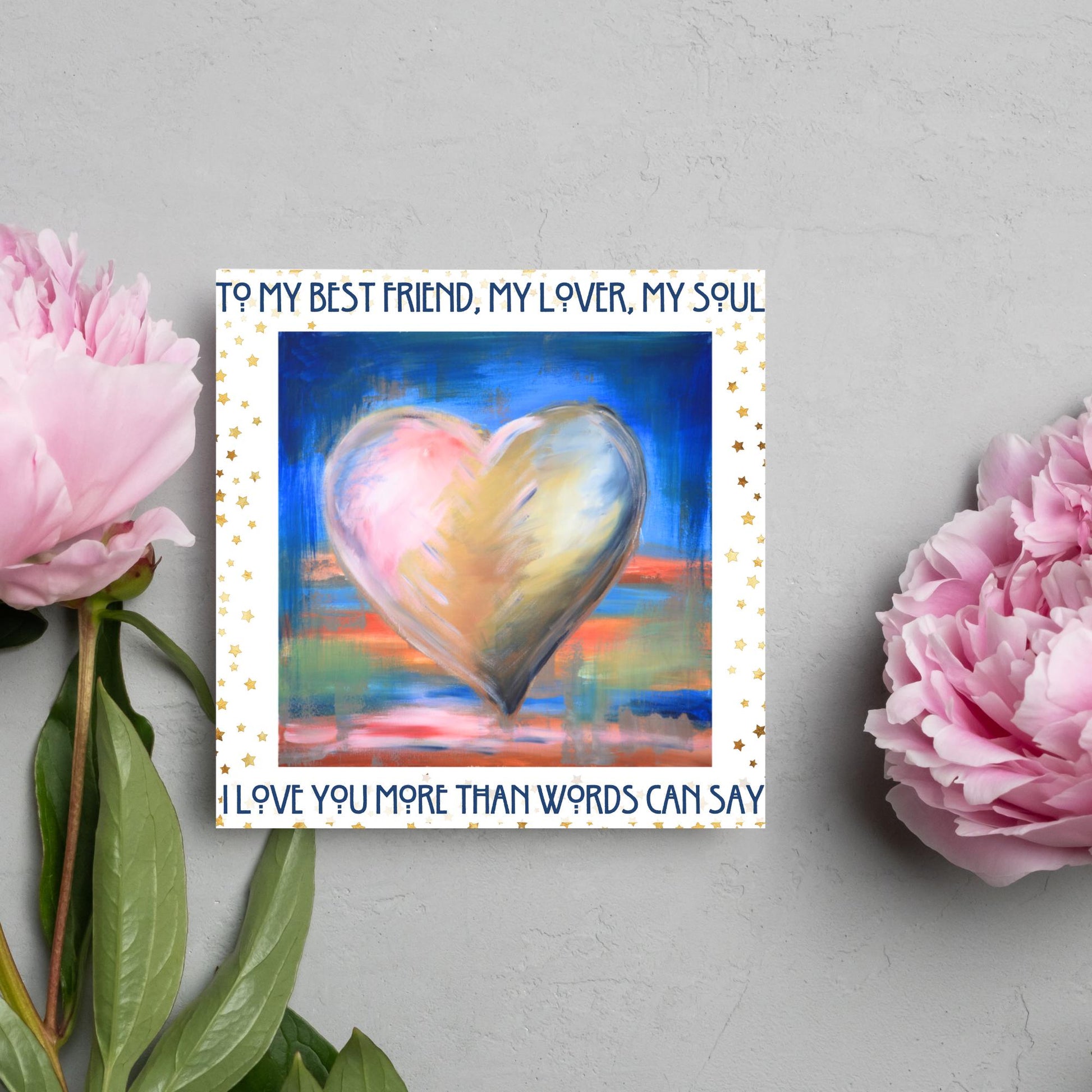 Anniversary Card, I Love You Card, Card for Him, Card for Her, Hearts Card, Birthday Card, Card for Wife, Love Card, Watercolour Art