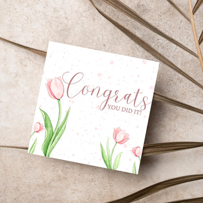 Congratulations Card, Card for Daughter, Card for Sister, Card for Wife, Tulips Congratulations Card, Celebration Card