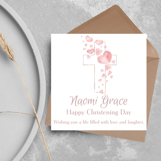 Personalised Christening Card, Baptism Card, Baby Baptism, Baby Christening, Christening Card For Boy, Christening Card for Girl