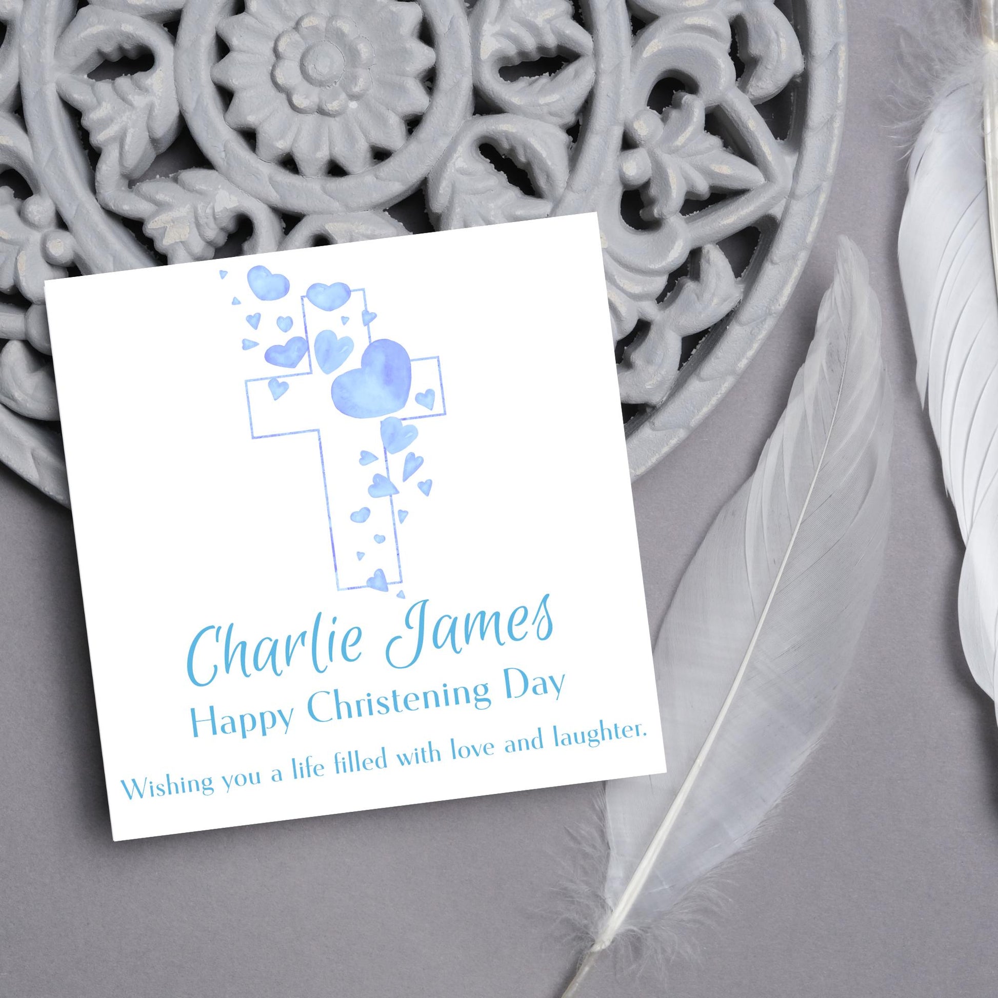 Personalised Christening Card, Baptism Card, Baby Baptism, Baby Christening, Christening Card For Boy, Christening Card for Girl
